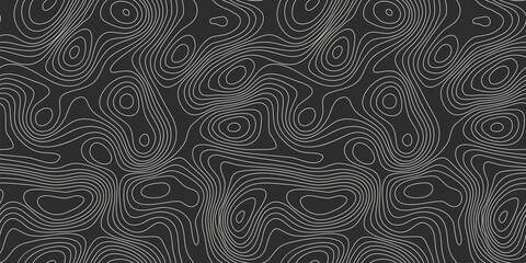 Vector tree rings seamless background, subtle pattern. topographic map background concept