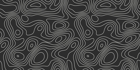 Vector tree rings seamless background, subtle pattern. topographic map background concept