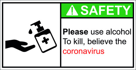 Please use alcohol to kill the corona virus.