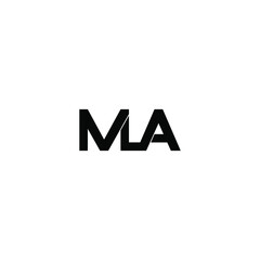 mla letter original monogram logo design