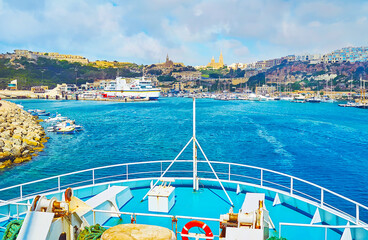 Arriving to Ghajnsielem, Gozo, Malta
