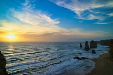 Twelve Apostles in Great Ocean Road in VIC Australia