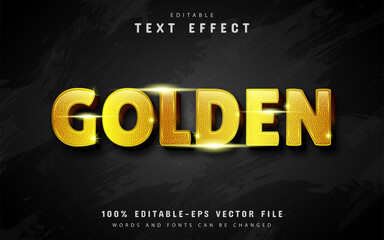 Gold glitter text effect