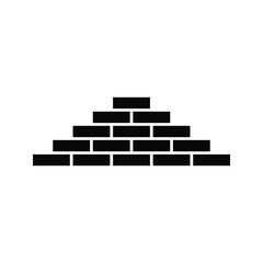 brick icon. brickwork sign. vector illustration.