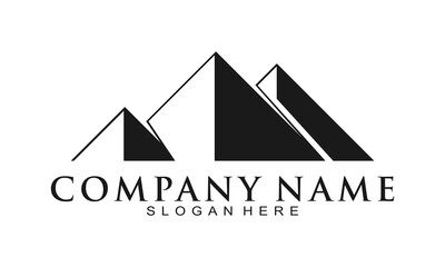 Mountain illustration vector logo design