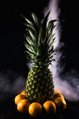 pineapple on black