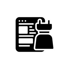 Obraz premium Fashion blog icon in glyph style. Beauty blogging. Clothing review. Online fashion store . Thematic internet community. Social media. Blogging and broadcasting. Vector isolated on white background.