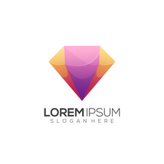 Awesome Logo Diamond Colorful Gradient Vector Design