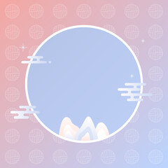 Korean traditional vector illustration background.