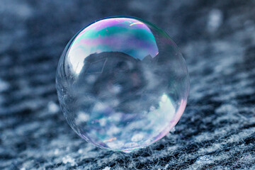 soap bubbles in the sky