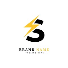 Initial letter S, Electricity Logo and icon Vector design Template. Power Energy Logo Design Element for company and business.