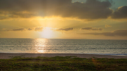 sunset over the sea