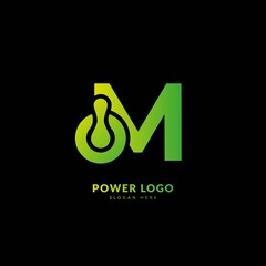 Letter M. Logo design for energy. Power energy  logo design element fit for company and busines