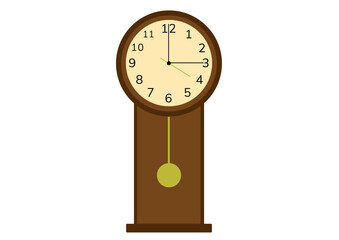 a clock isolated on white background