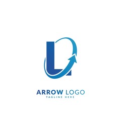 Initial letter L with arrow logo concept. Creative stylish arrow logo vector, fit for company and business