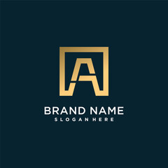 Letter logo with initial A, for company or person with creative concept part 5