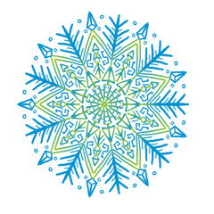 snow crystal mandala
