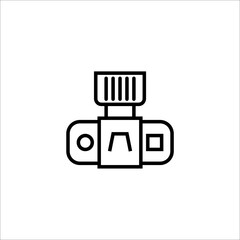 Photo camera with lens top view icon eps ten