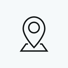Editable Pin, Point, Position, Location Line Art Icon Using For Your Presentation, Website And Application