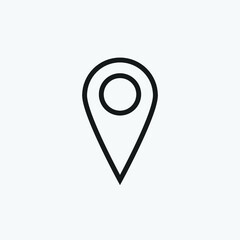 Editable Pin, Point, Position, Location Line Art Icon Using For Your Presentation, Website And Application