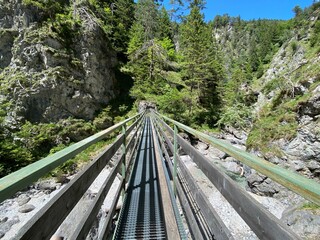 Vomperloch im Karwendel nahe Vomp Schwaz Vomperberg in Tirol Österreich - Schlucht zum Wandern