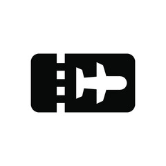 Flight ticket icon vector graphic illustration