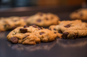 Gluten-Free Chocolate Chip Cookies on a Pan