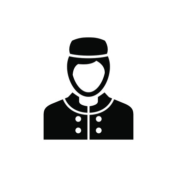 Bellboy icon vector graphic illustration