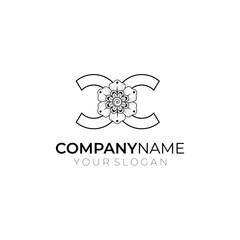 Emblem luxury beauty spa, cosmetics, jewelry, hotel, restaurant. Wedding elegant outline frame. Vector floral luxury curve logo design. Round gold ornate frame. Vintage premium design vector element.