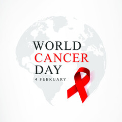 World Cancer Day for Poster and Banner Background. 4 February