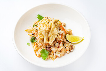 fried rice with eat and vegetables