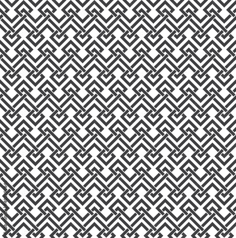 Poster seamless pattern of parallel knotting ornaments with swatch for filling. celtic tracery texture. fas