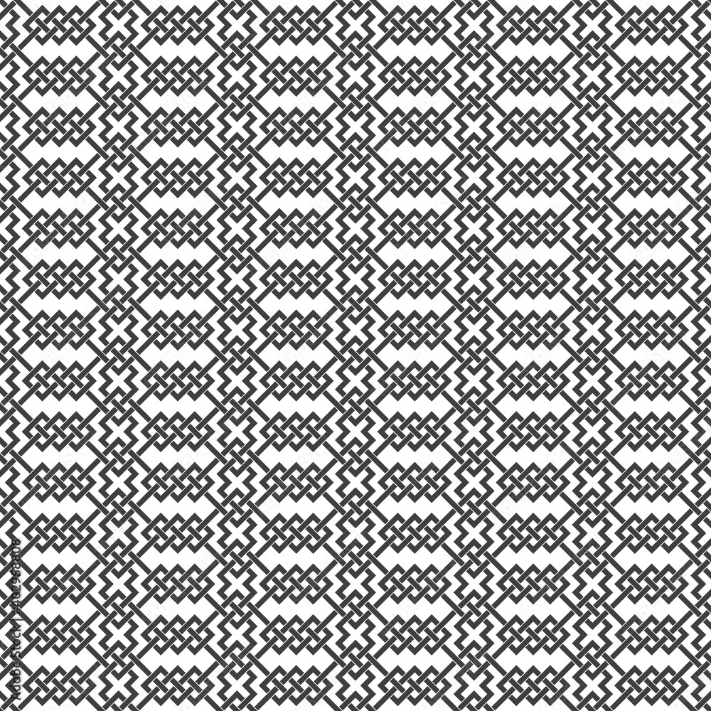 Poster abstract seamless pattern of tangled lines. swatch of black lines on a white background.