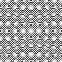 Abstract seamless pattern of tangled lines. Swatch of white lines on a black background.
