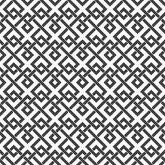 Abstract seamless pattern of intersecting lines. Swatch of black lines on a white background.