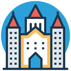 The landmark of Syracuse Vector Icon