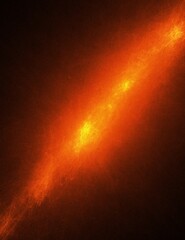 Fiery Tear in The Universe. A dynamic split in orange and gold molten light.