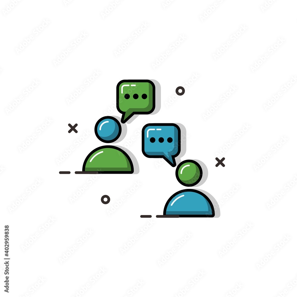 Poster simple negotiation illustration. easy to edit with vector file. can use for your creative content. e