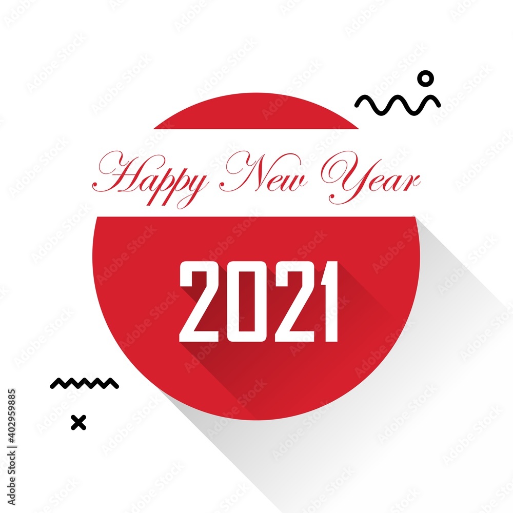 Poster 2021 happy new year illustration. easy to edit with vector file. can use for your creative content. 