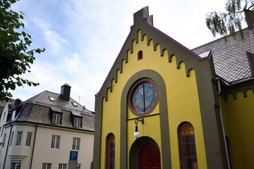 Methodist Church (norwegian: Metodistkirken) in Old Town of Alesund, Norway