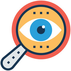 Magnifying glass with eye vector illustration 