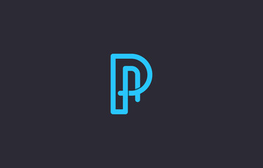 merged alphabet letter PA, AP, P logo design