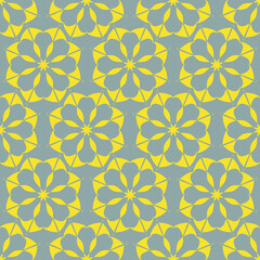 Fototapeta premium Abstract Seamless Pattern. Modern stylish texture. Composition from chaotic shapes. For print, Textile, wrapping, wallpaper, website, Banner. Simple digital drawing with mandalas.