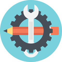 Vector illustration of technology tools 