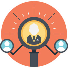 Human resource concept flat style icon 