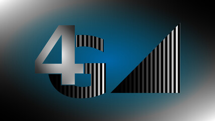 4g network computer graphics. Isolated 4g icon on blue shaded background.