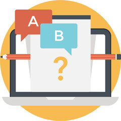 Ab Testing flat vector icon 