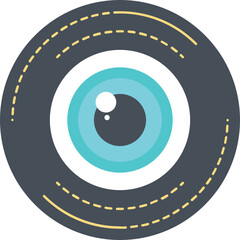 Eyeball - vision concept. Flat icon 