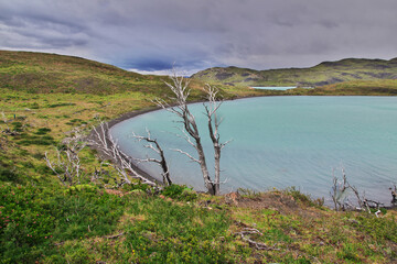 Lake in Torres del Paine National Park, Patagonia, Chile