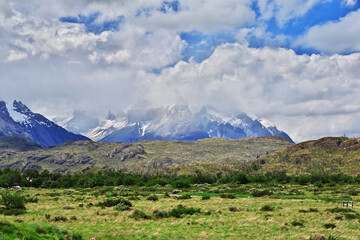 Cerro Paine Grande in Torres del Paine National Park, Patagonia, Chile